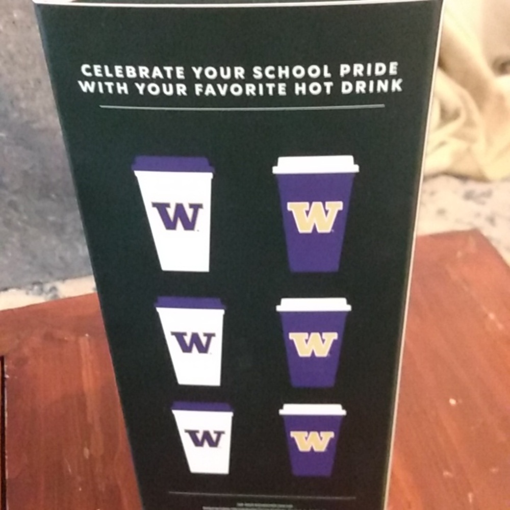 Brand New Limited Edition Starbucks Reusable Hot Cups Washington Huskies 6 - Picture 10 of 11